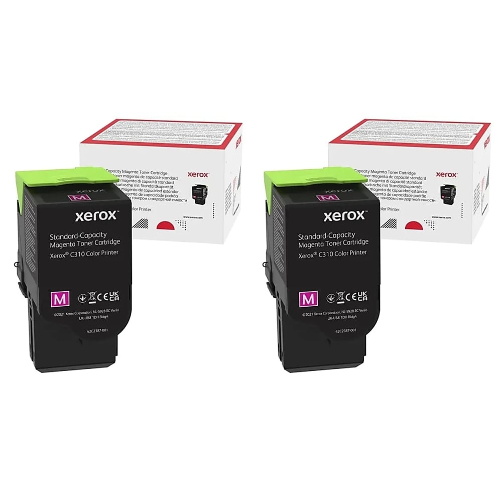 Xerox Original Magenta Standard Yield Laser Toner Cartridges, Pack Of 2 Cartridges, 006R043582PK-OD MPN:006R043582PK-OD
