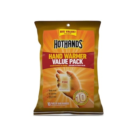 Hand Warmer, Up to 10 hr, Air-Activated, 135 Degrees F Avg. Temp., 10 PK MPN:H163190