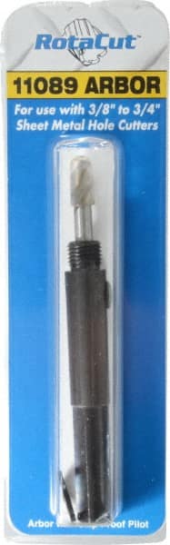 Hole Saw Arbor: Straight Shank, Drill Pilot MPN:11089