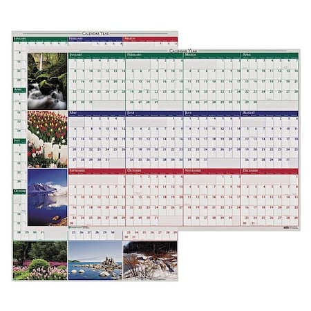 Reversible/Erasable Yearly Wall Calendar, 32