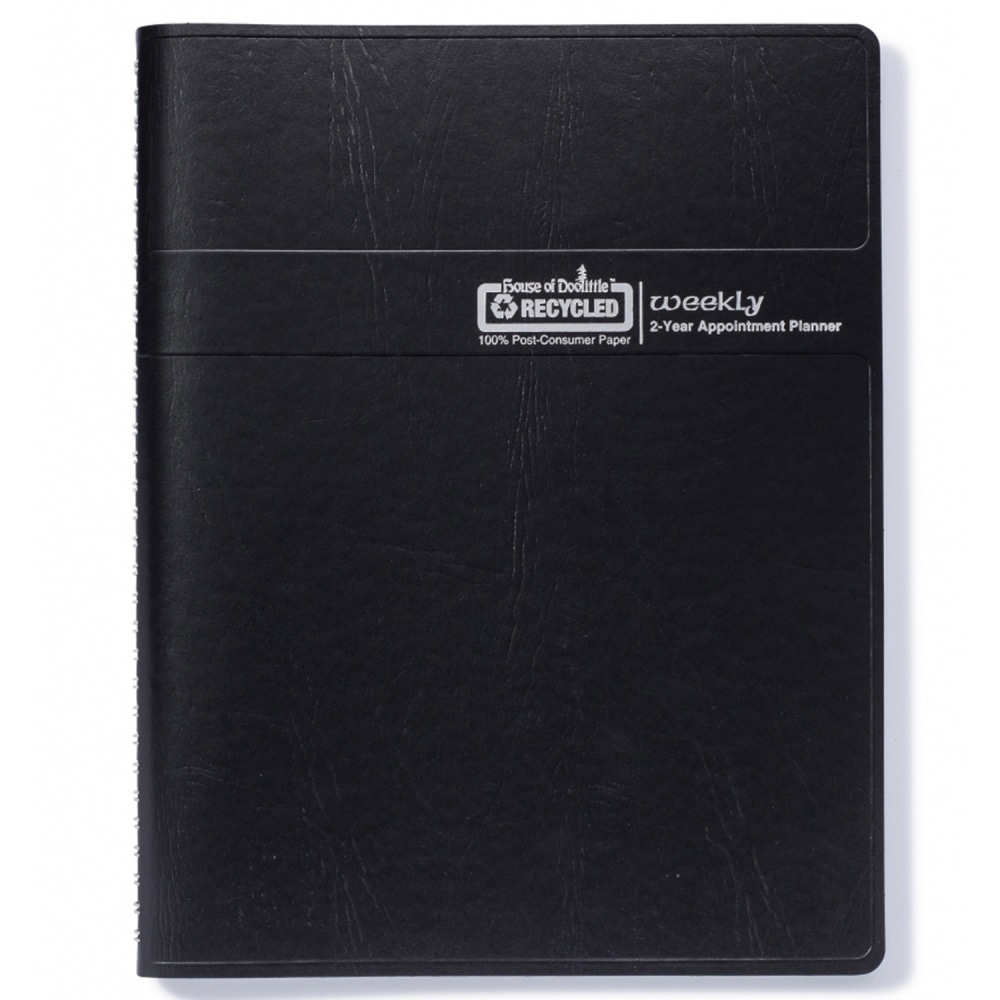 House Of Doolittle Professional Weekly Planner, 8-1/2in x 11in, Black, 24 Months, January-December MPN:HOD272002