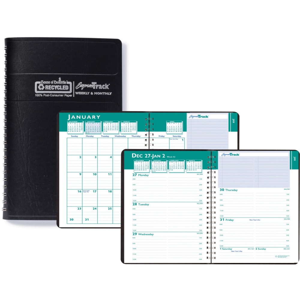 House of Doolittle Express Track Small Weekly/Monthly Calendar Planner - Julian Dates - Weekly, Monthly - HOD29402 MPN:HOD29402