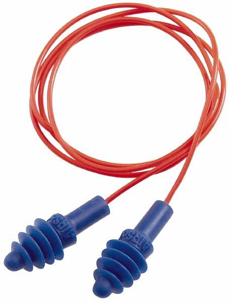 Reusable Earplugs: Rubber, Flanged, No Roll, Corded, 27dB MPN:DPAS-30R - Pkg Qty 100