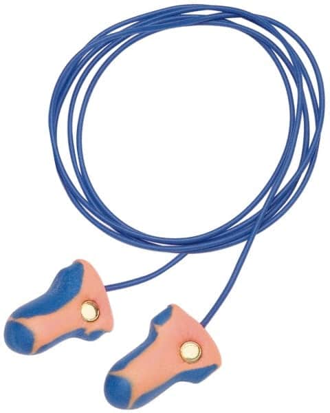Earplugs: Non-PVC Foam & Brass, T-Shape, Roll Down, Corded MPN:LT-30 - Pkg Qty 100