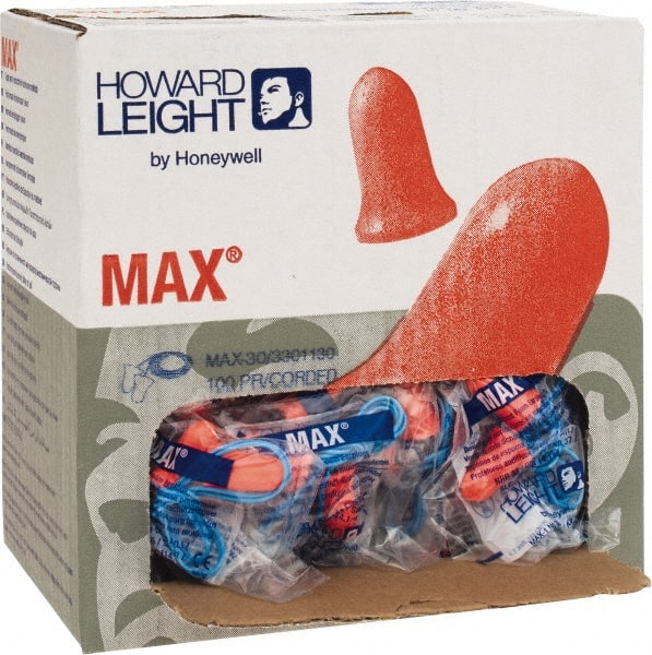 Earplugs: Non-PVC Foam, Bell, Roll Down, Corded MPN:MXM-30 - Pkg Qty 100