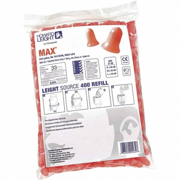 Earplugs: 33 dB, Polyurethane, Bell, No Roll, Uncorded MPN:MXM-LS4-REFILL - Pkg Qty 2000