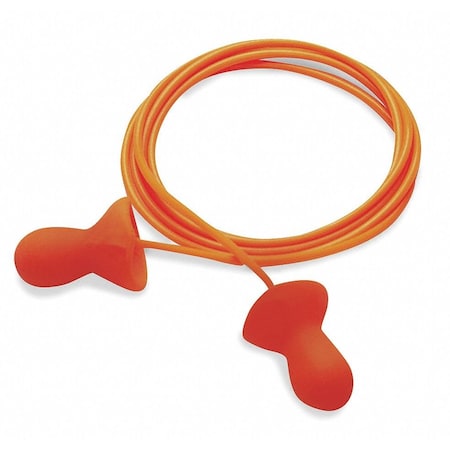 Quiet Reusable Corded Ear Plugs, Bell Shaped, NRR 26 dB, M, Orange, 100PK MPN:QD30