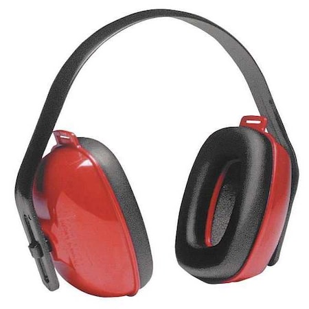 QM Over-the-Head Ear Muffs, 25 dB NRR, Electrically Insulated, Black/Red MPN:QM24PLUS