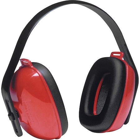 QM Multi-Position Ear Muffs, 25 dB NRR, Passive, Electrically Insulated, Black/Red MPN:QM24PLUS-G