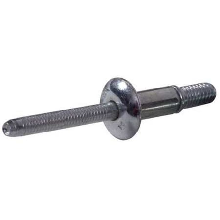 Blind Rivet, Dome Head, 1/4 in Dia., 1-1/16 in L, Steel Body, 25 PK MPN:HKLP-R8-14-PKT