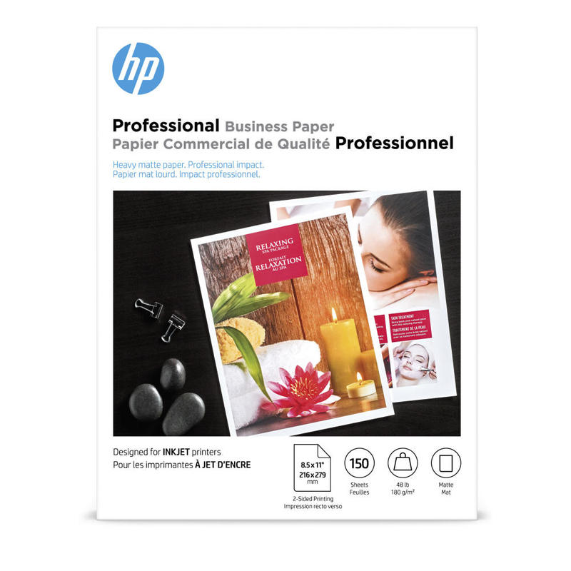 HP Professional Business Paper for Inkjet Printers, Matte, Letter Size (8 1/2in x 11in), 48 Lb, Pack Of 150 Sheets (CH016A) (Min Order Qty 2) MPN:CH016A