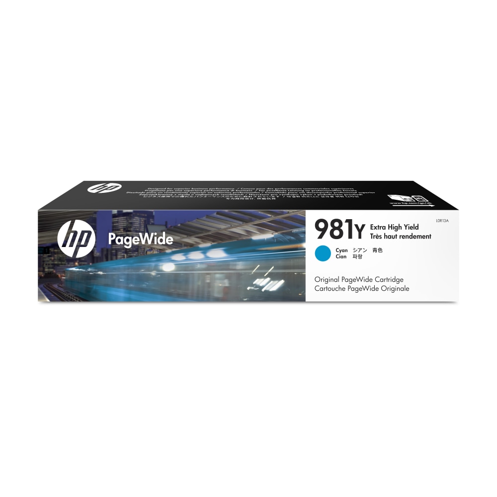 HP 981Y PageWide Extra-High-Yield Cyan Cartridge, L0R13A MPN:L0R13A