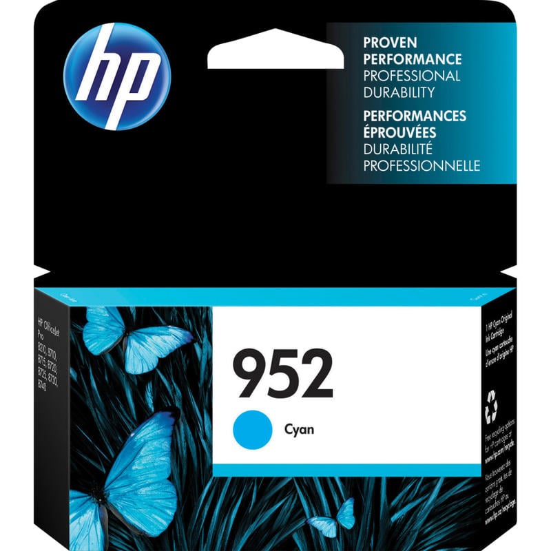 HP 952 Cyan Ink Cartridge, L0S49AN (Min Order Qty 2) MPN:L0S49AN