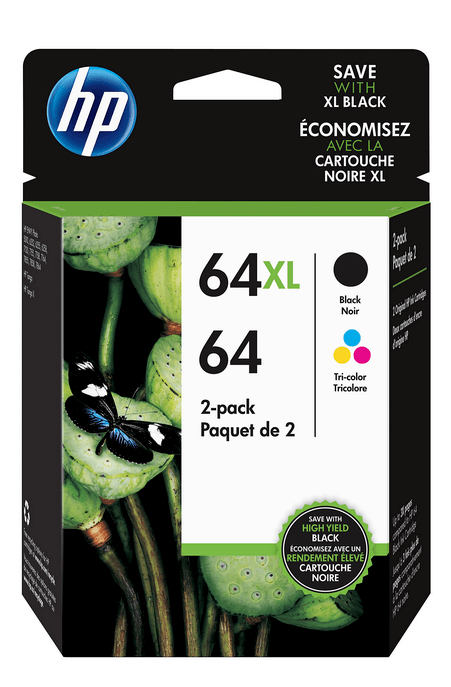 HP 64XL High-Yield Black Ink Cartridge, N9J92AN MPN:N9J92AN