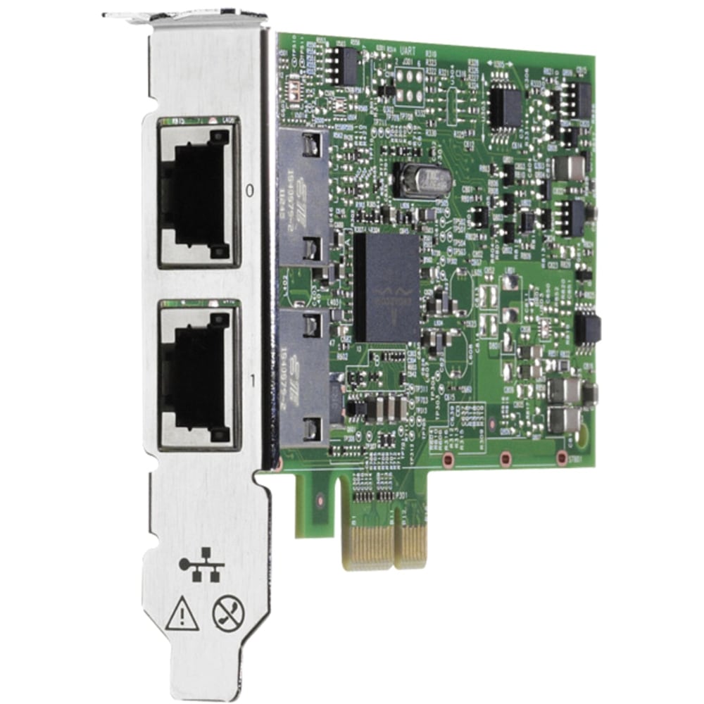 HPE Ethernet 1Gb 2-port 332T Adapter - PCI Express x1 - 2 Port(s) - 2 x Network (RJ-45) - Twisted Pair - Full-height, Low-profile - 10/100/1000Base-T MPN:615732-B21