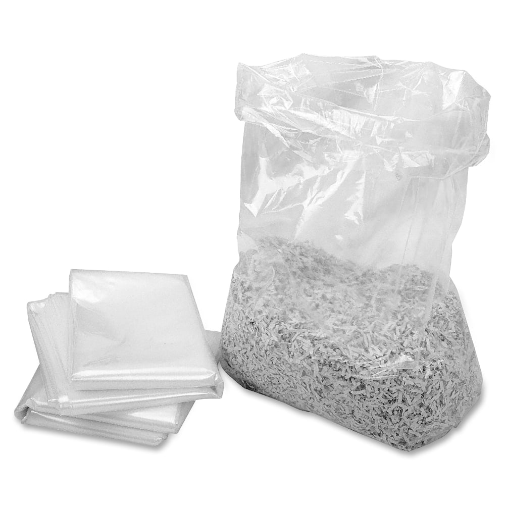 HSM Shredder Bags For Classic 225/386/390/411/412, Securio B35/P36/P40, Pure 740/830, 58 Gallons, Clear, Roll Of 100 Bags MPN:M3310000015