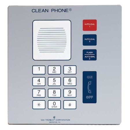 Cleanroom Telephone, Cordless, Color Gray MPN:295-001F