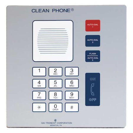 Cleanroom Telephone, Cordless, Single Line MPN:295-712F