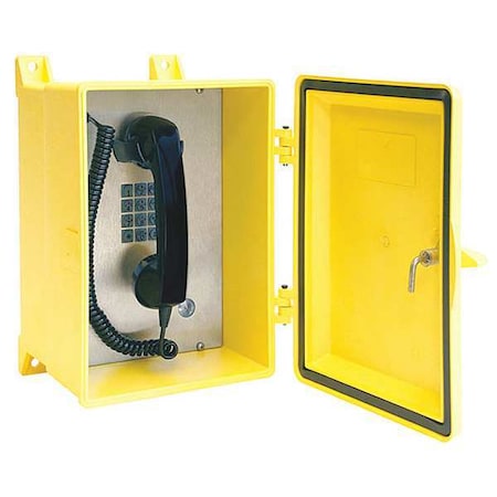 Weatherproof Telephone, NEMA 4X, Yellow MPN:354-001YL