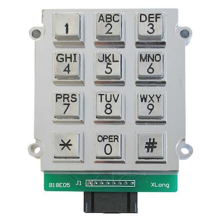 Keypad, Steel, Stainless Steel, Accessory MPN:51035-005A
