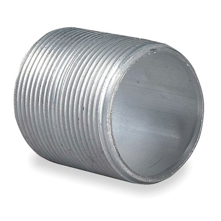 IMC Nipple, 1-1/4 in, Threaded, Aluminum, Plain, Gray MPN:AN-4