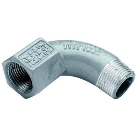 IMC 90 Deg Elbow, 1/2 in, Threaded, Iron, Powder Coated, Gray MPN:BL-90-1MWW