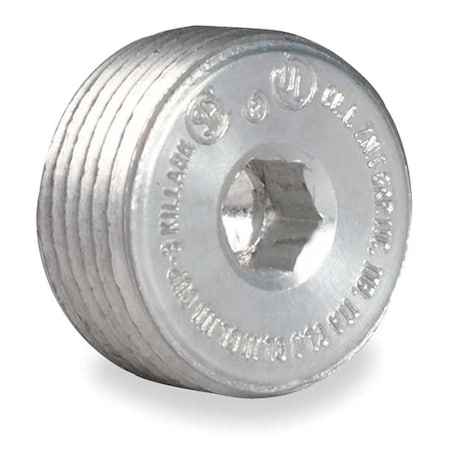 Haz Loc Plug, 1 in, Threaded, Copper, Plain, Gray MPN:CUP-3