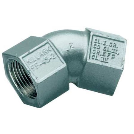 IMC 45 Deg Elbow, 3/4 in, Threaded, Iron, Powder Coated, Gray MPN:FF-45-2MWW