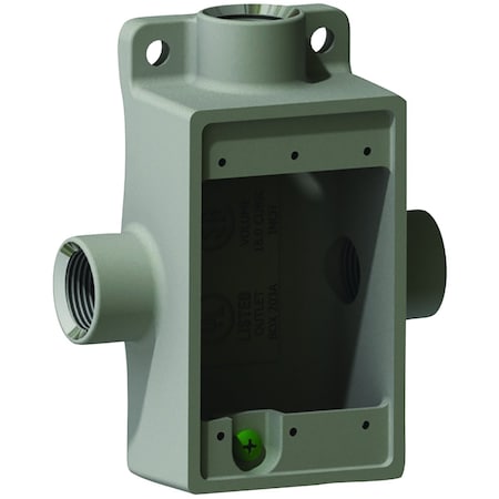Device Box, Aluminum, Shallow, T Style, 1/2