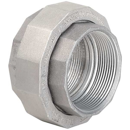 Female Conduit Union, 2-1/2 in, Threaded, Aluminum, Plain, Silver MPN:GUF-7