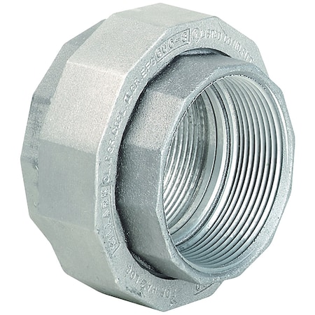 Conduit Fitting Female/Female, 3-1/2 in, Threaded, Aluminum, Plain, Silver MPN:GUF-9