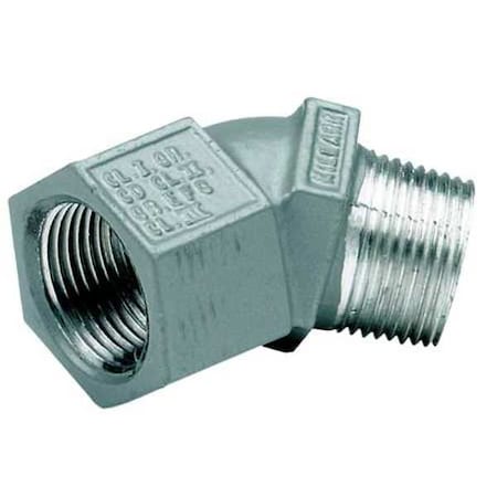 IMC 45 Deg Elbow, 1/2 in, Threaded, Iron, Powder Coated, Gray MPN:MF-45-1MWW