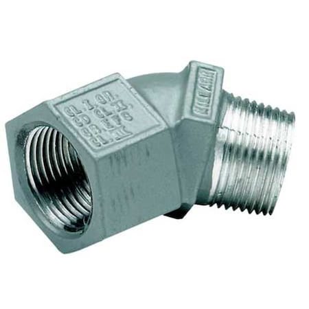IMC 45 Deg Elbow, 3/4 in, Threaded, Aluminum, Zinc Plated, Gray MPN:MF-45-2WW