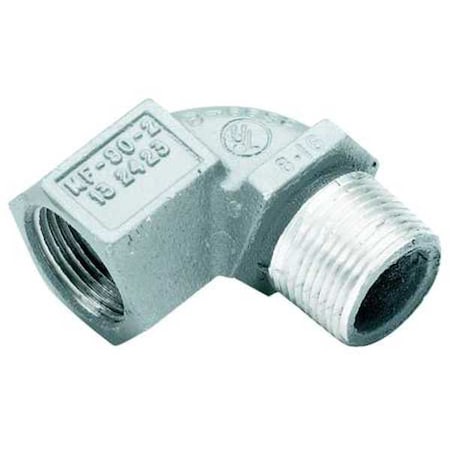 IMC 90 Deg Elbow, 1/2 in, Threaded, Iron, Powder Coated, Gray MPN:MF-90-1MWW