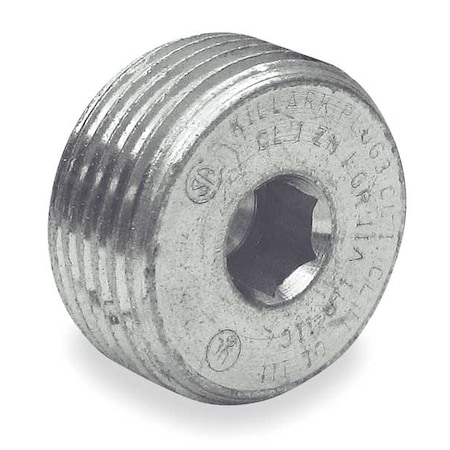 Haz Loc Plug, 1 in, Threaded, Steel, PVC Coated, Gray MPN:PLUG-3