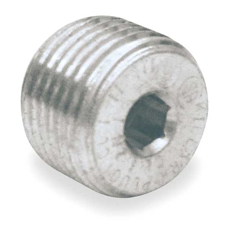 Haz Loc Plug, 1/2 in, Threaded, Steel, PVC Coated, Gray MPN:PLUG1