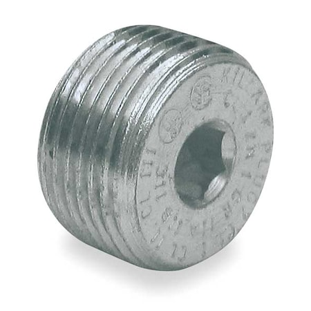 Haz Loc Plug, 3/4 in, Threaded, Steel, Powder Coated, Gray MPN:PLUG2