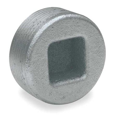 Haz Loc Plug, 1-1/2 in, Threaded, Iron, Zinc Plated, Gray MPN:PLUG5