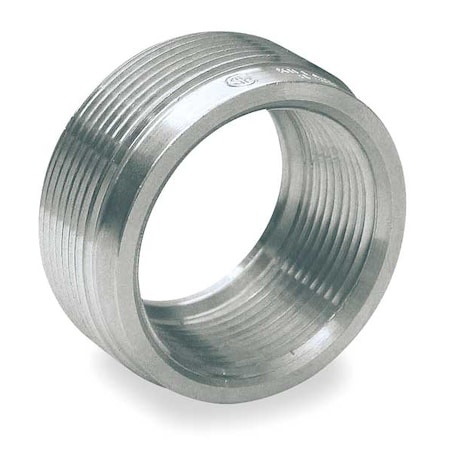 IMC Reducing Bushing, 2 in x 1-1/2 in, Threaded, Aluminum, Plain, Silver MPN:R-65