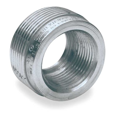 IMC Reducing Bushing, 1-1/2 in x 1 in, Threaded, Steel, Zinc Plated, Gray MPN:RE53S