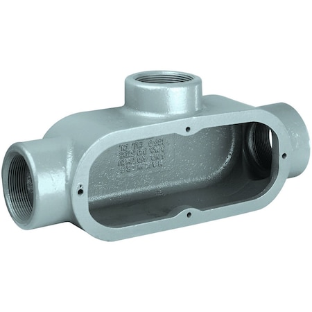 Conduit Body, T, Gray, Iron, 2-1/2
