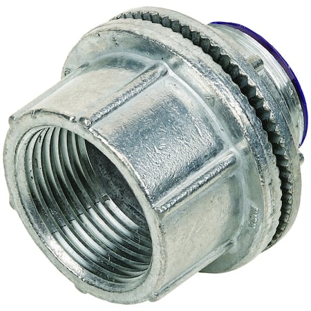 Conduit Fitting Grounding Hub, 1 in, Liquid-Tight, Zinc Alloy, Plain, Gray MPN:WH-3