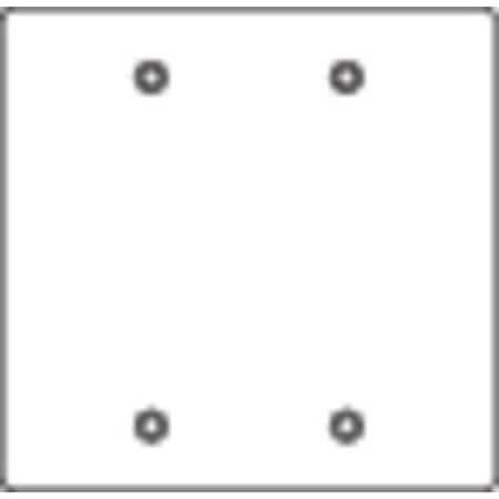 Weatherproof Cover, 2 Gang, Aluminum, Blank Cover Type MPN:2FBC
