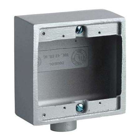 Electrical Box, 47 cu in, FD Box Type, 2 Gangs, Aluminum, Square Shape MPN:2FD-2