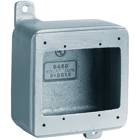 Electrical Box Cover, 2 Gangs, Rectangular, Aluminum MPN:2FD