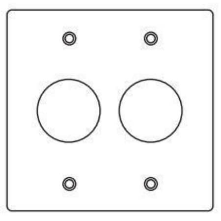 Box Cover, 2 Gang, Aluminum, Round Receptacle Cover Type MPN:2FGC