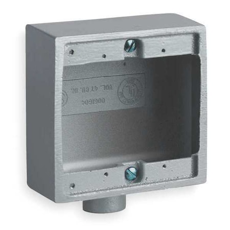 Weatherproof Electrical Box, 32 cu in, FS Box Type, 2 Gangs, Malleable Iron, Square Shape MPN:2FS-2M