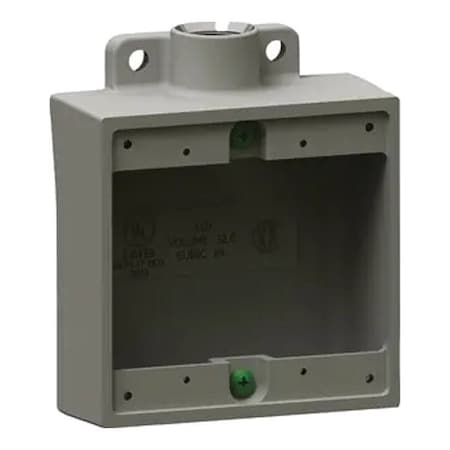 Electrical Box, 32 cu in, FS Box Type, 2 Gangs, Aluminum, Square Shape MPN:2FS-3