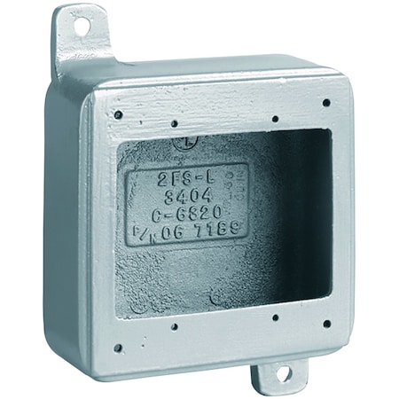 Electrical Box Cover, 2 Gangs, Rectangular, Aluminum MPN:2FS