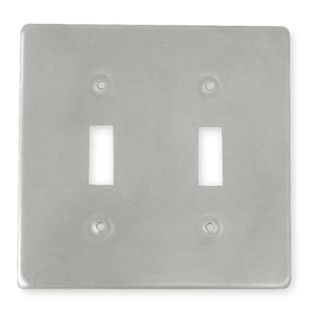 Weatherproof Cover, Switch Box Type, 2 Gang, Aluminum, Toggle Switch Cover Type MPN:2FT